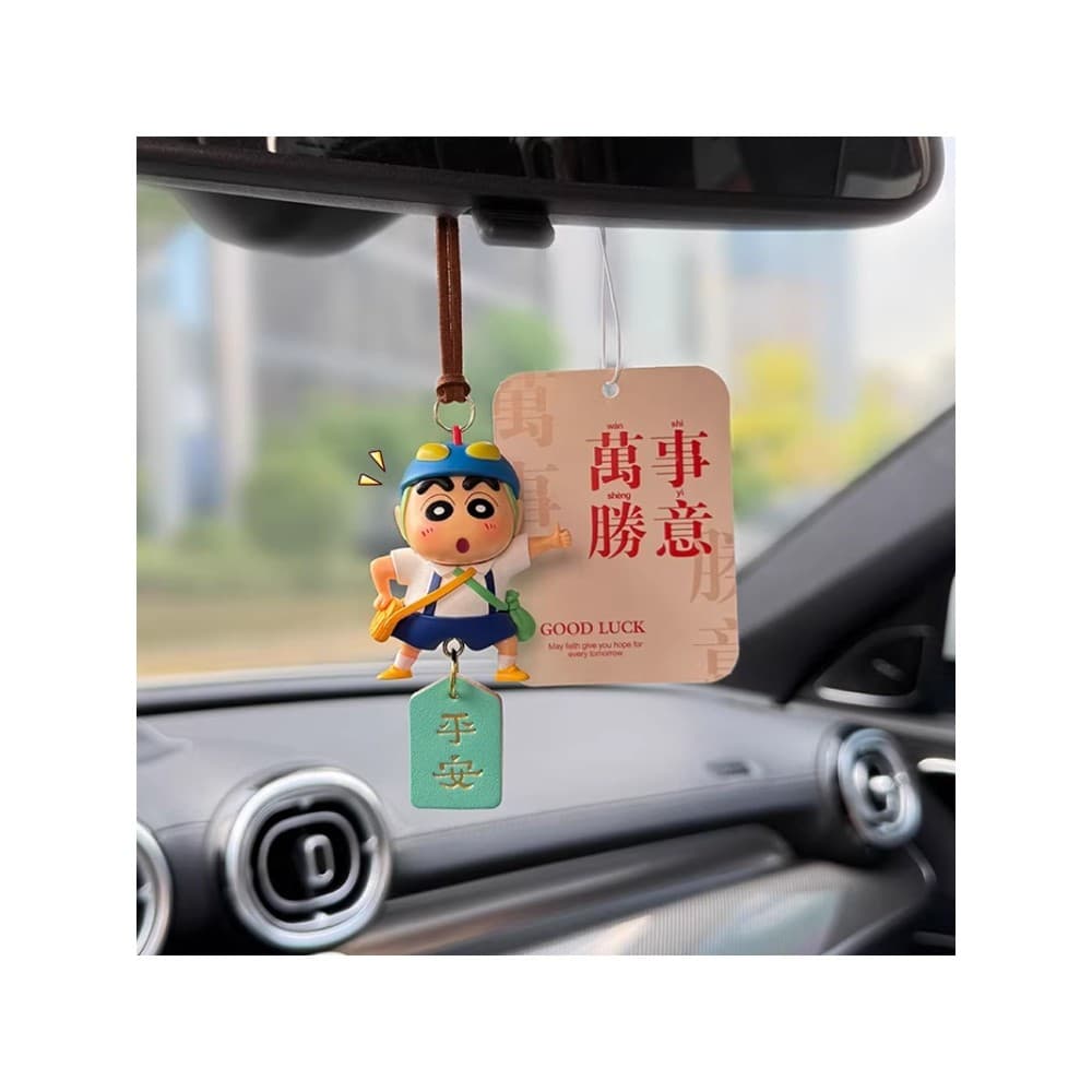 2026 novo estilo Crayon Shin-Chan cabide de carro espelho retrovisor pingente carro aromaterapia paz pingente feminino b