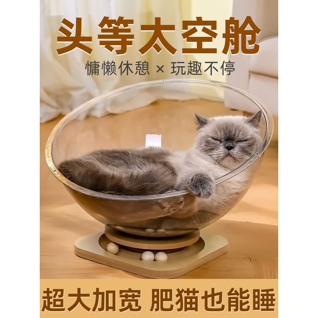 Ninho de gelo para animais de estimação espaço cápsula maca de gato quatro estações Universal alta transparente acrílico