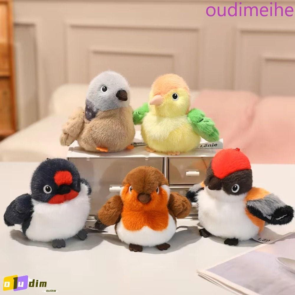 Pingente De Pelúcia De Pássaros OUDIMEIHE , Chaveiro De Pássaro Simulação De Animal Fofo , Boneca Realista Macio