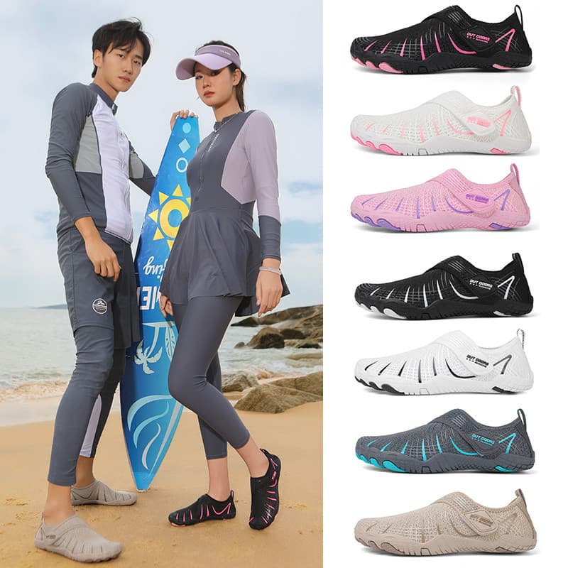 Verão masculino feminino sapatos de praia beira-mar antiderrapante pegar o mar pode ser lançado sapatos de secagem rápid