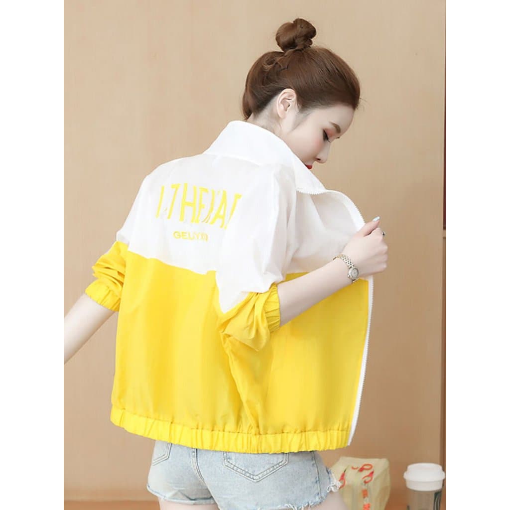 Protetor solar roupas femininas verão novo estilo versão coreana All-Match bordado protetor solar roupas simples Casual