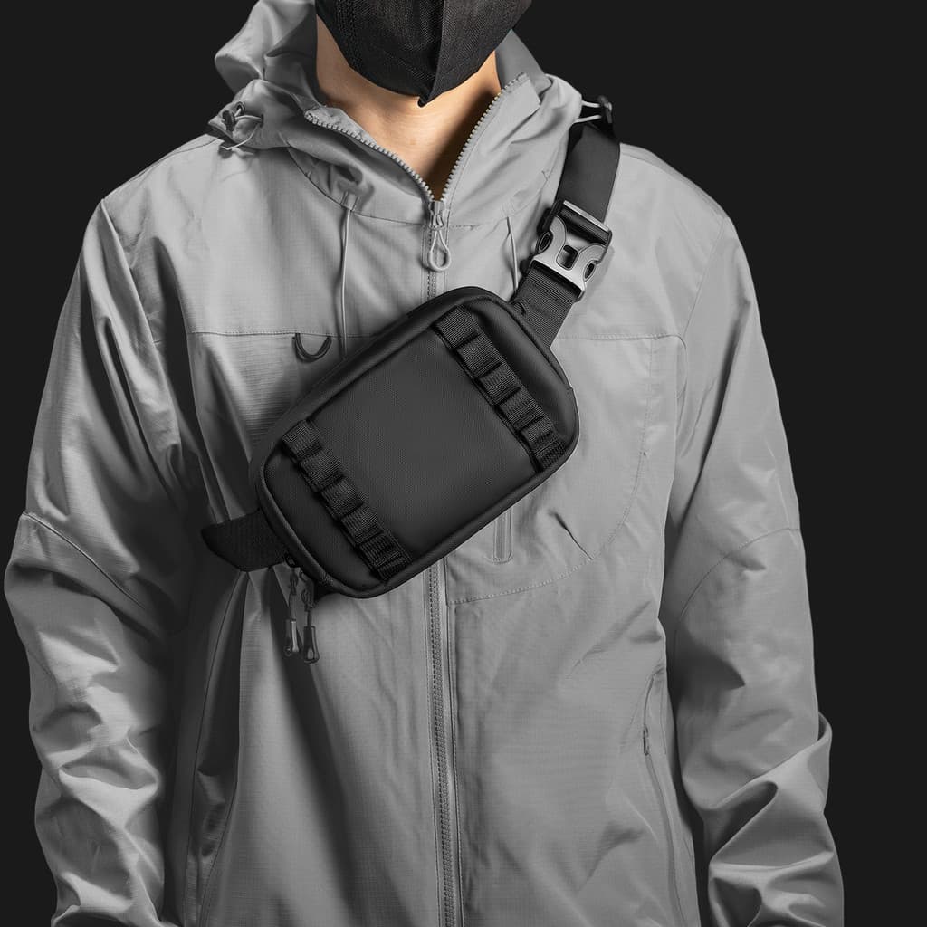 Novo estilo bolsa de peito masculina bolsa mensageiro bolsa de ombro passeio conveniente bolsa de cintura funcional Comm