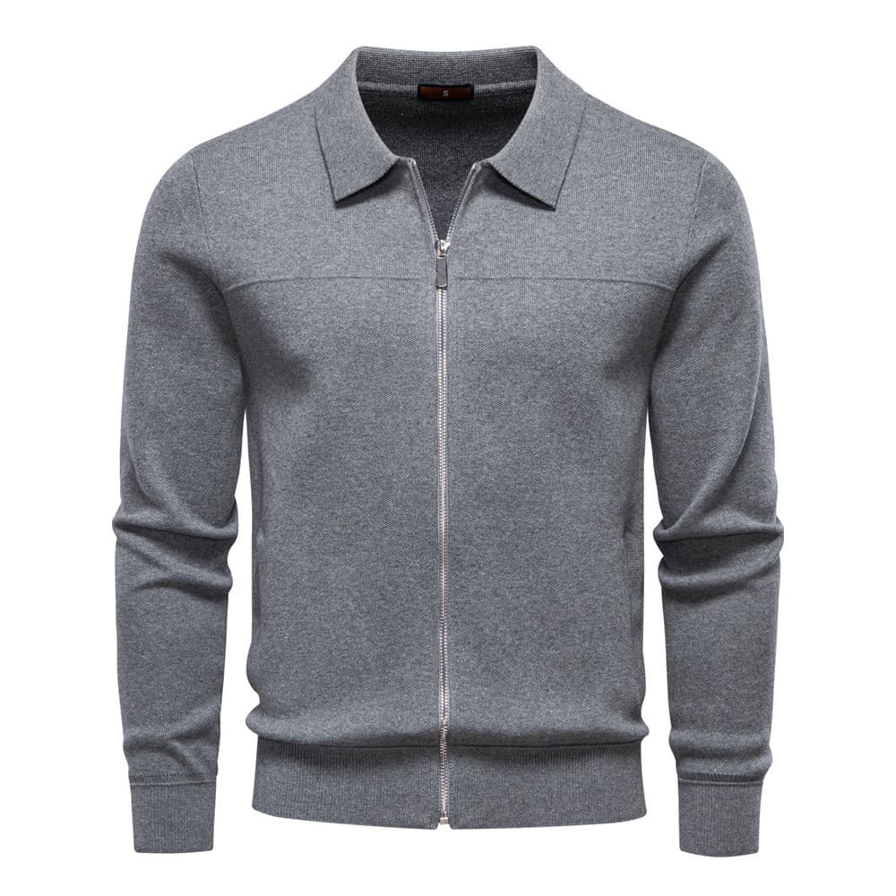 Jaqueta de palha masculina outono inverno jaqueta camisola Cardigan masculino zíper negócios jaqueta Casual
