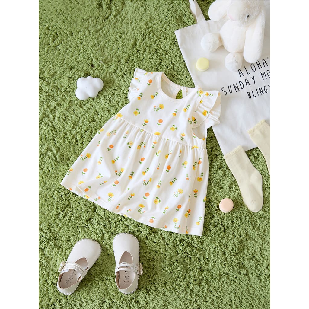 Crianças vestido de verão meninas vestido estilo coreano vestido de bebê estilo ocidental menina vestido de princesa ver
