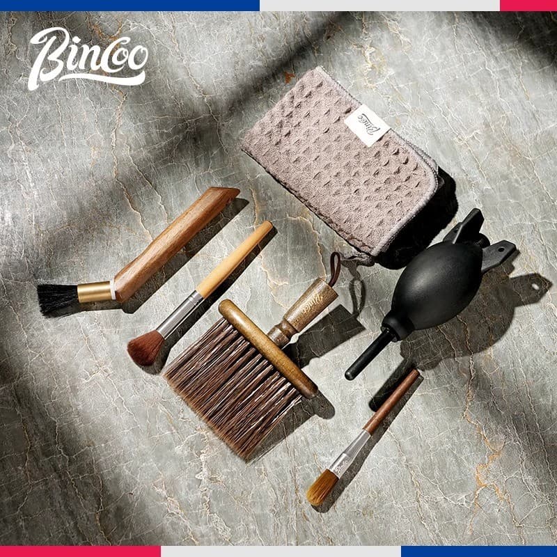 Localizador de limpeza de café conjunto completo moedor escova de limpeza pó de café escova macia máquina de café escova