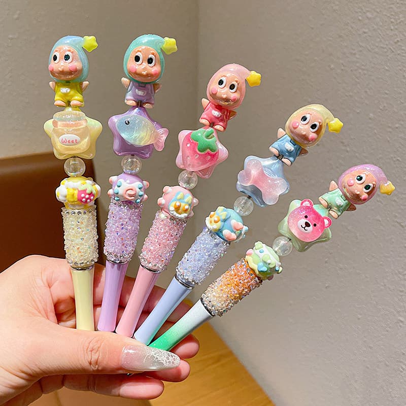 Caneta giratória de desenho animado para crianças Caneta esferográfica fofa Meninos Meninas Alunos da escola primária Al