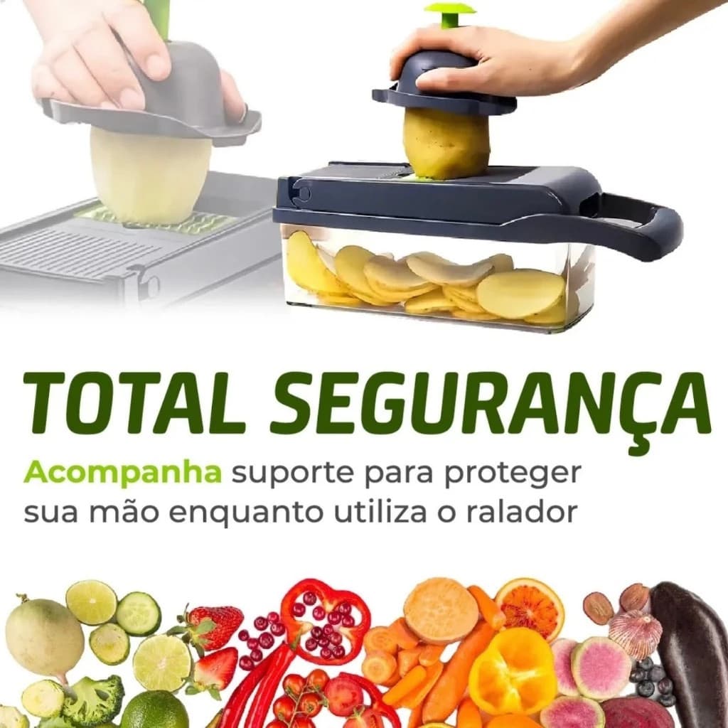 Fatiador Multifuncional Profissional 16 Peças - Versatilidade e Segurança com Lâminas de Aço Inoxidávelm