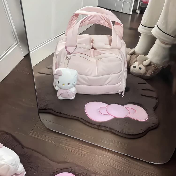 Menina rosa saco cosmético grande capacidade saco de higiene pessoal feminino saco de armazenamento viagem de negócios p