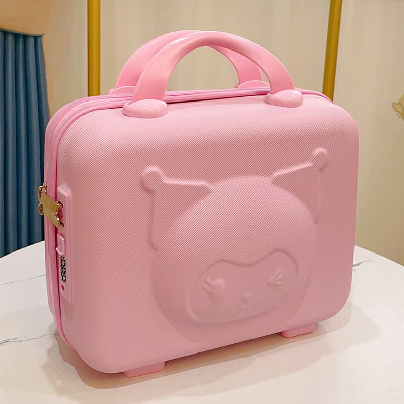 Novo estilo 47cm dos desenhos animados bagagem de mão estudante do sexo feminino bonito caso cosmético Mini lembrança se