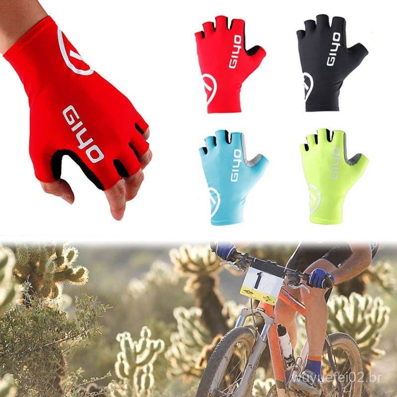 Giyo Luva De Meio Dedo Respirável Antiderrapante Para Ciclismo Luvas De Gel De Ciclismo Unissex