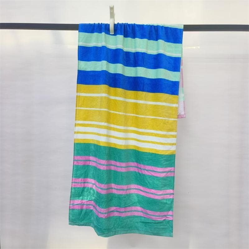 Toalha de banho de algodão puro corte veludo simples listrado toalha de banho absorver água casa grande toalha de banho