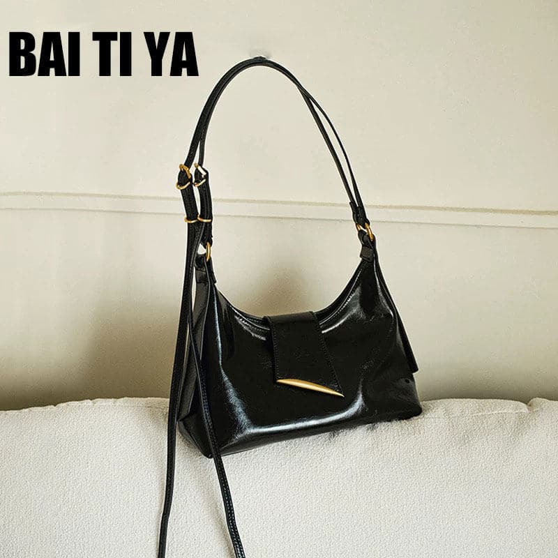 Bolsa bolsa feminina BAI TIYA Etc. Estilo francês Casual All-Match axilas saco feminino 2025 novo estilo High-End pequen