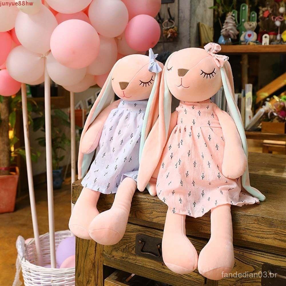JUNYUE Coelho Boneca De Pelúcia Bonito Saia Floral Travesseiro Brinquedo Do Sono Macio Crianças Presentes