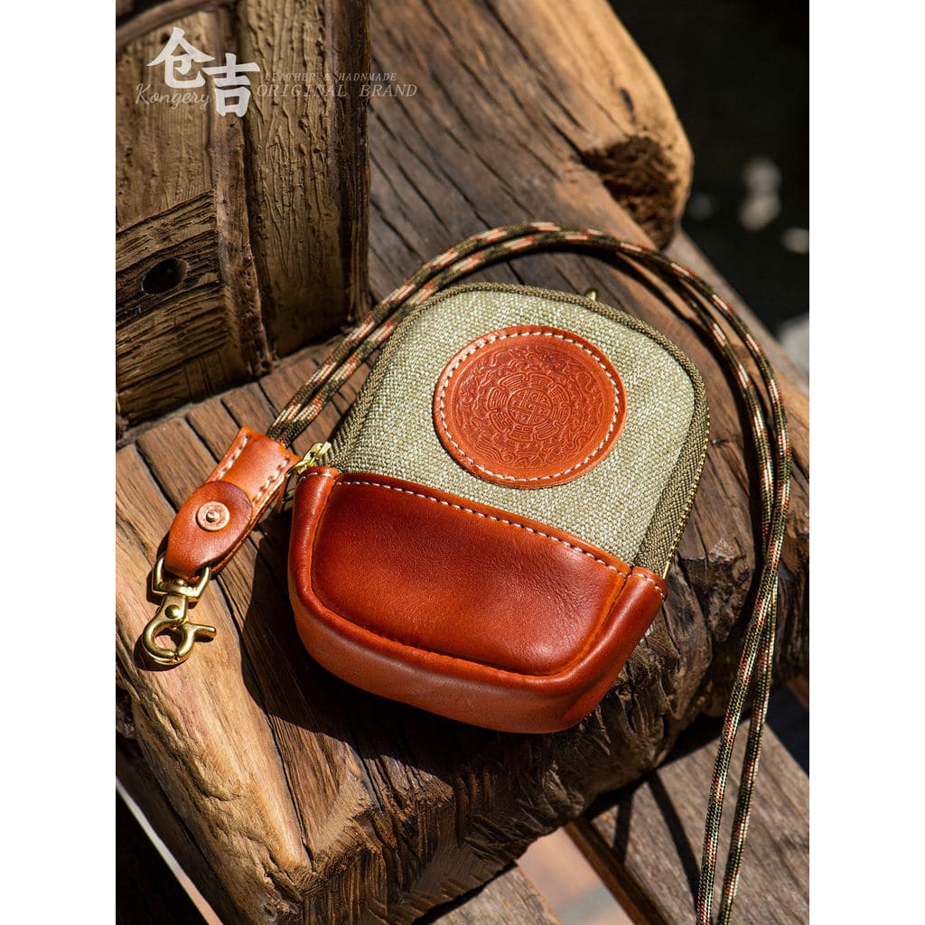 [Jiugong Xuanque] Bolsa de armazenamento Wenwan!Cangyo Retro Coin Purse Key Case Cintura Bolsa Cartão Caso Bolsa de Ciga