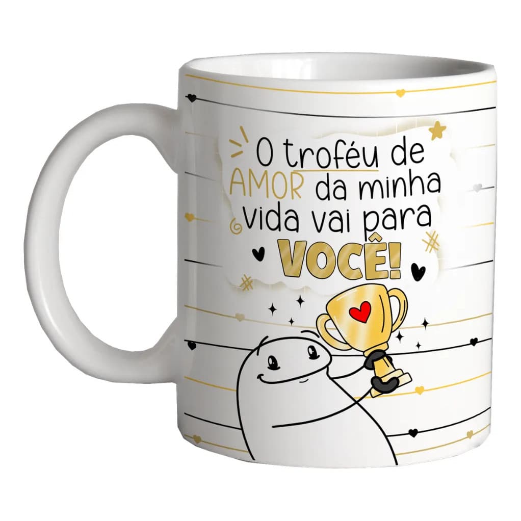 Caneca Flork Personalizada Porcelana Namorados Premium