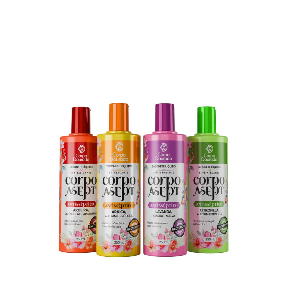 KIT PROMOCIONAL 4 SABONETE LÍQUIDO ASSEPT 250ML (ALEATÓRIO)