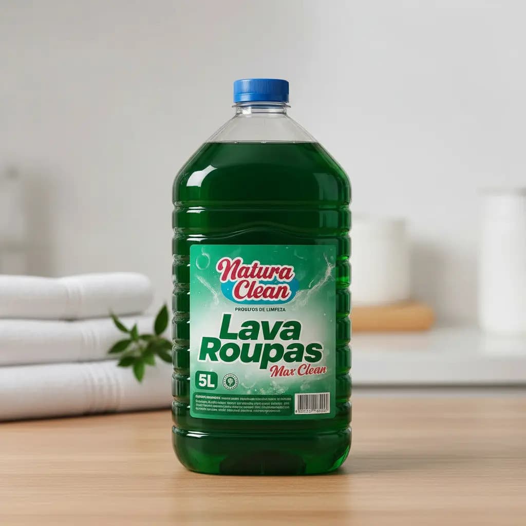 Lava Roupas Liquido Max C/ Bicarbonato Natura Clean 5l