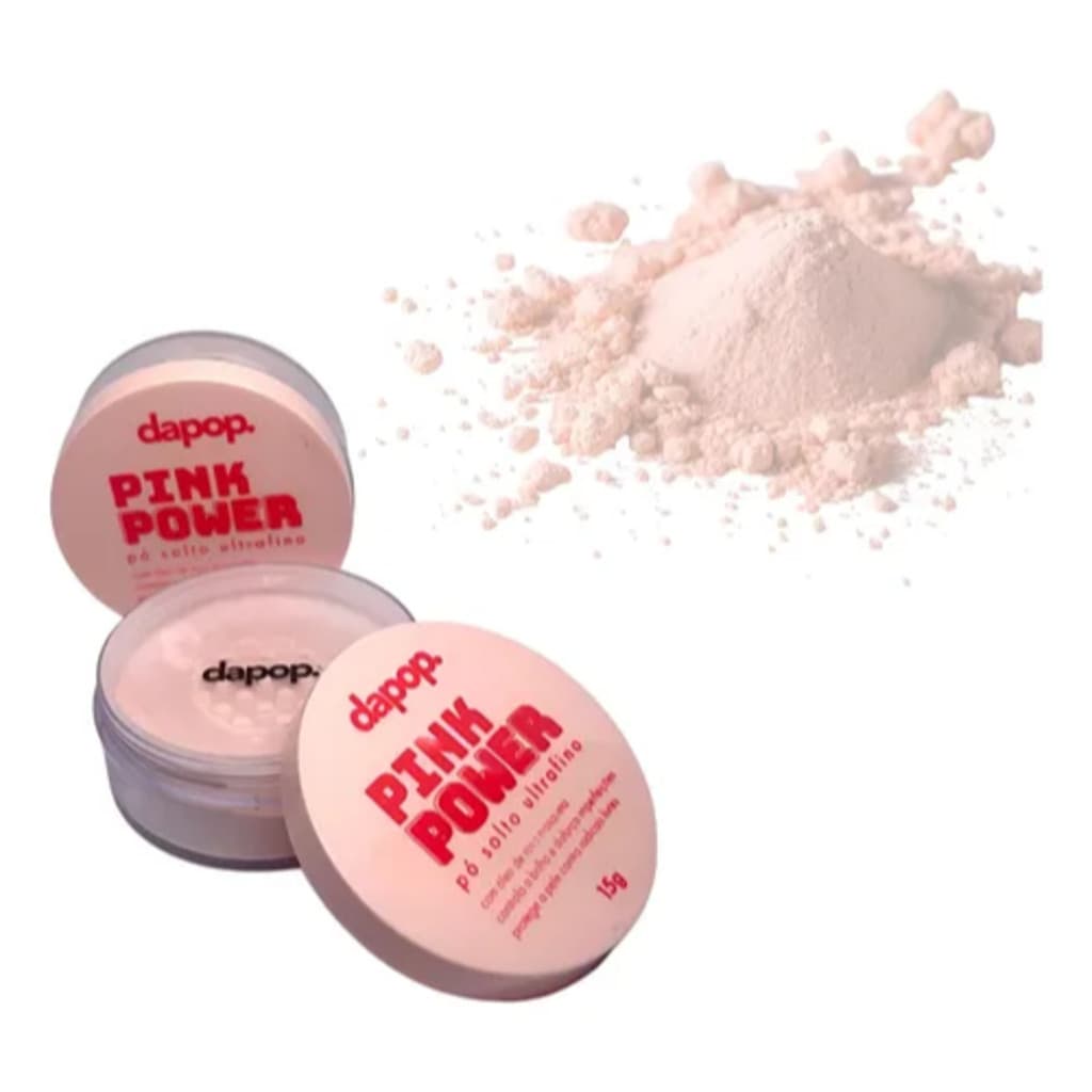 Pó Solto Ultrafino Rosa Mosqueta Pink Power 15g - Dapop