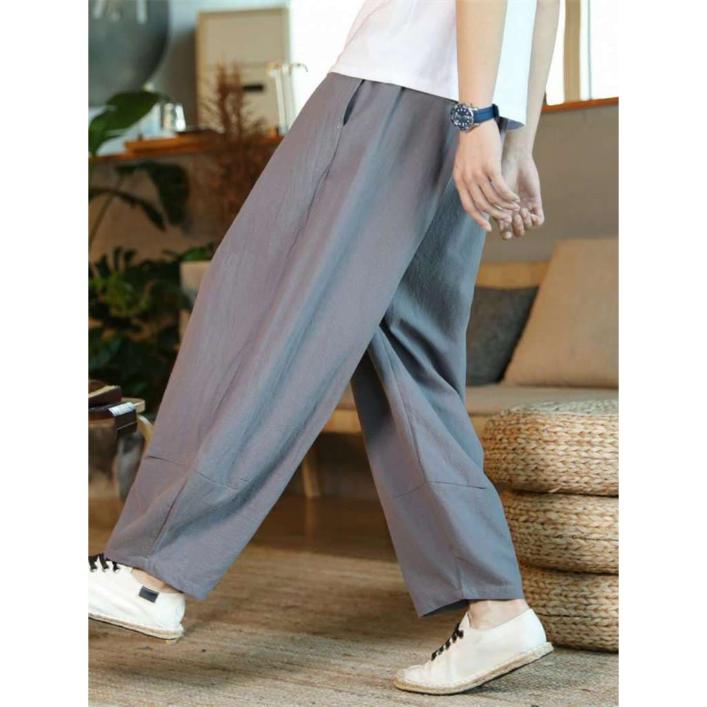 Esportes Masculino Harlan Bungee Cenoura Bloomers Japonês Casual Tamanho Grande Calças Soltas de Perna Larga
