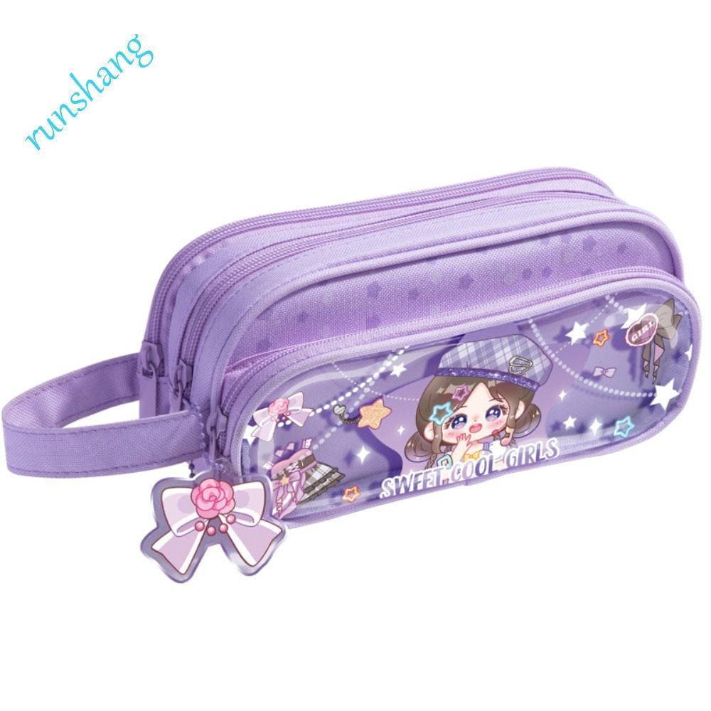 Bolsa De Lápis Para Meninas De Desenho Animado RUNSHANG , De Grande Capacidade , À Prova D'água