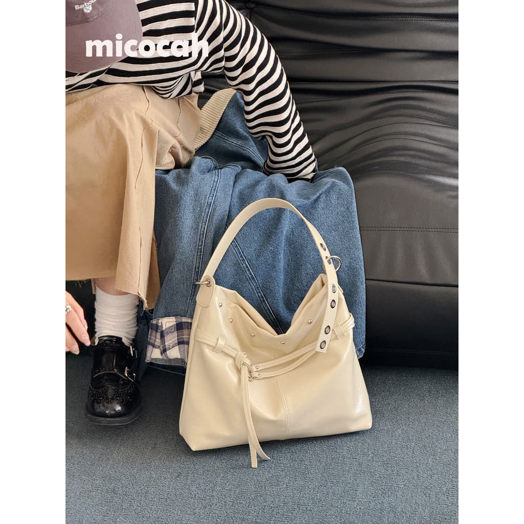 Micocah {Queijo Milk Fu} Bolsa de ombro de grande capacidade Bolsa feminina Bolsa transversal Bolsa Tote combinada Nicho