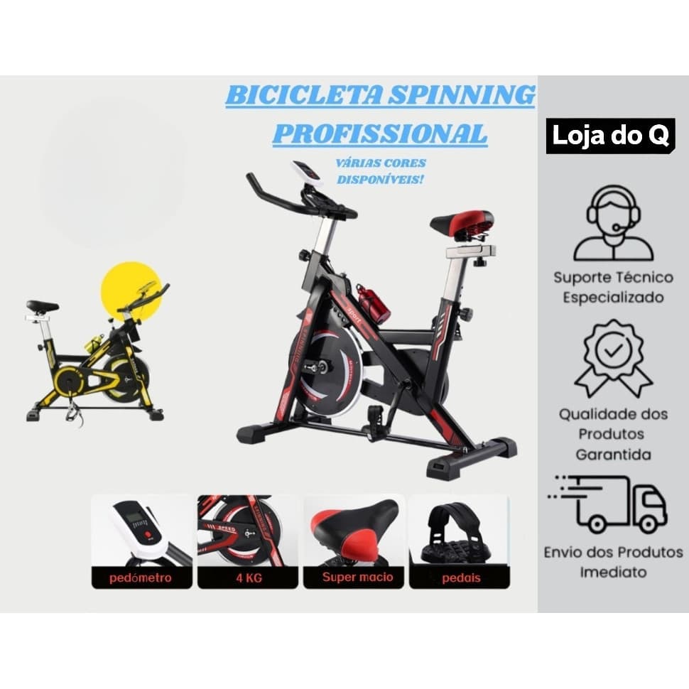 Bicicleta Ergométrica Giratória Com Monitor Esportivo Profissional Suporta Até 120 Kg