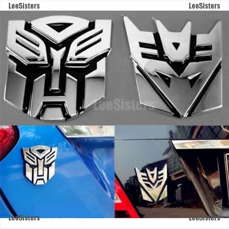 Em estoque: adesivos protetores com logotipo 3D, adesivos para carros com padrão de emblema dos Transformers, decalques