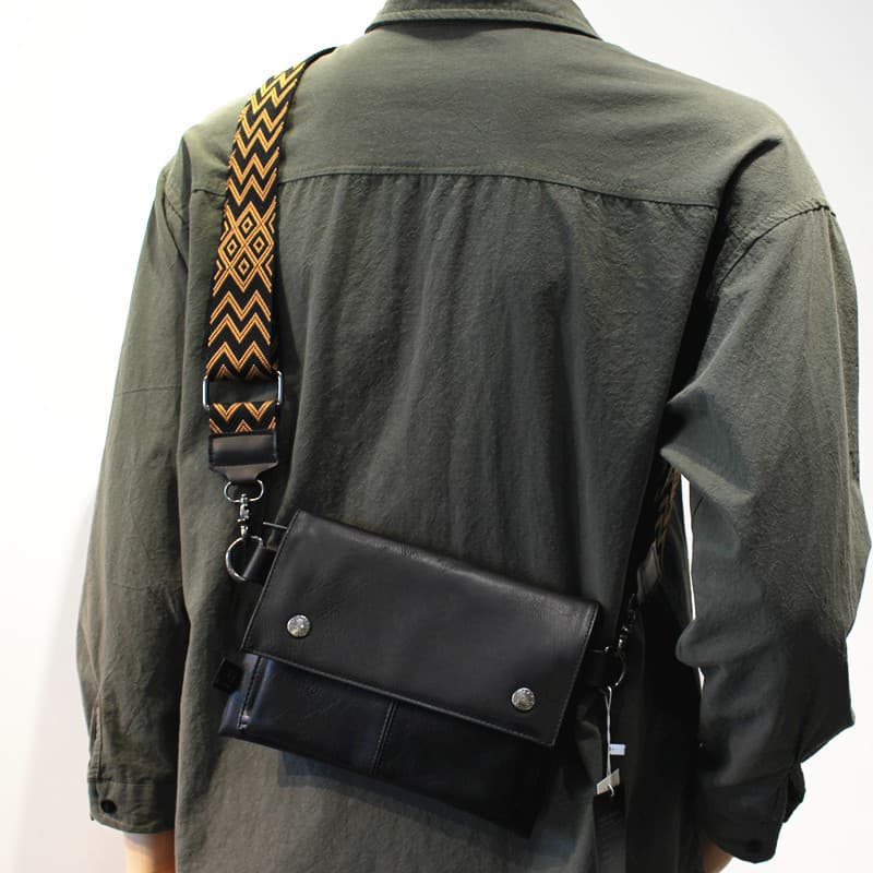 Japonês Retro saco do mensageiro ombro com zíper mochila pequena quadrada saco do mensageiro Casual na moda saco do mens