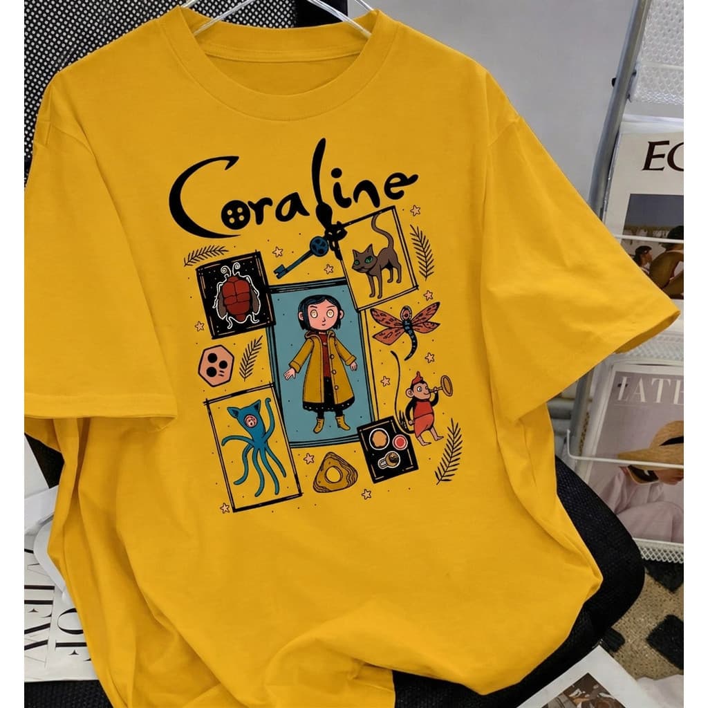 Camisa Camiseta Unissex Coraline Desenho Filme StreetWear Premium Envio imediato Atendimento 24 Horas