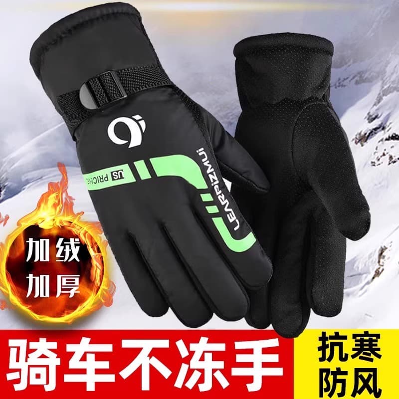 Luvas masculinas mulheres inverno ciclismo esqui à prova de vento à prova de frio à prova de lã engrossado quente novo e
