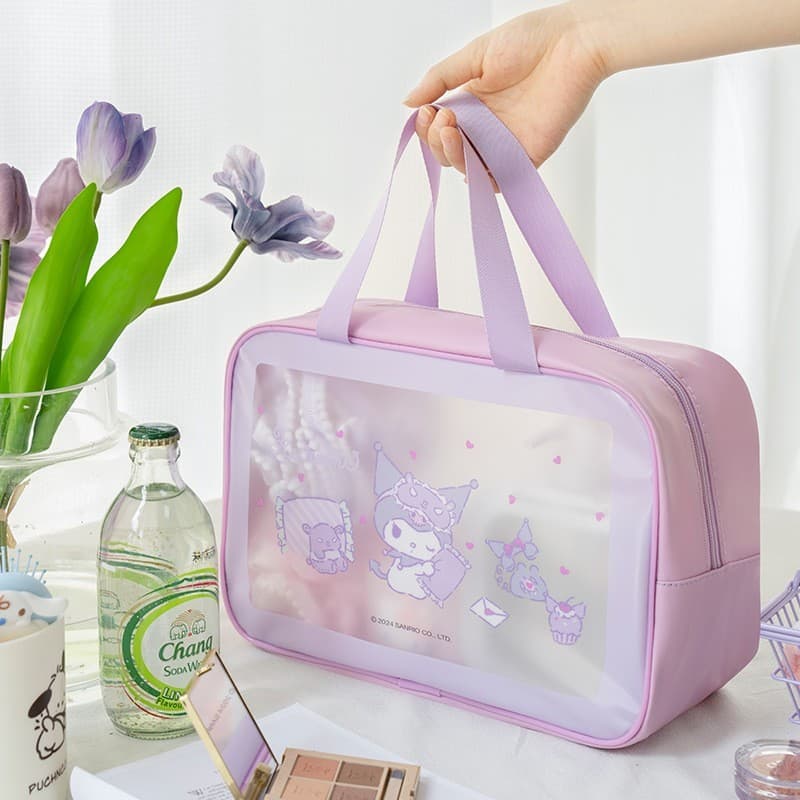 Kuromi Outing viagem saco de higiene pessoal transparente plutônio à prova dwaterproof água dos desenhos animados kuromi