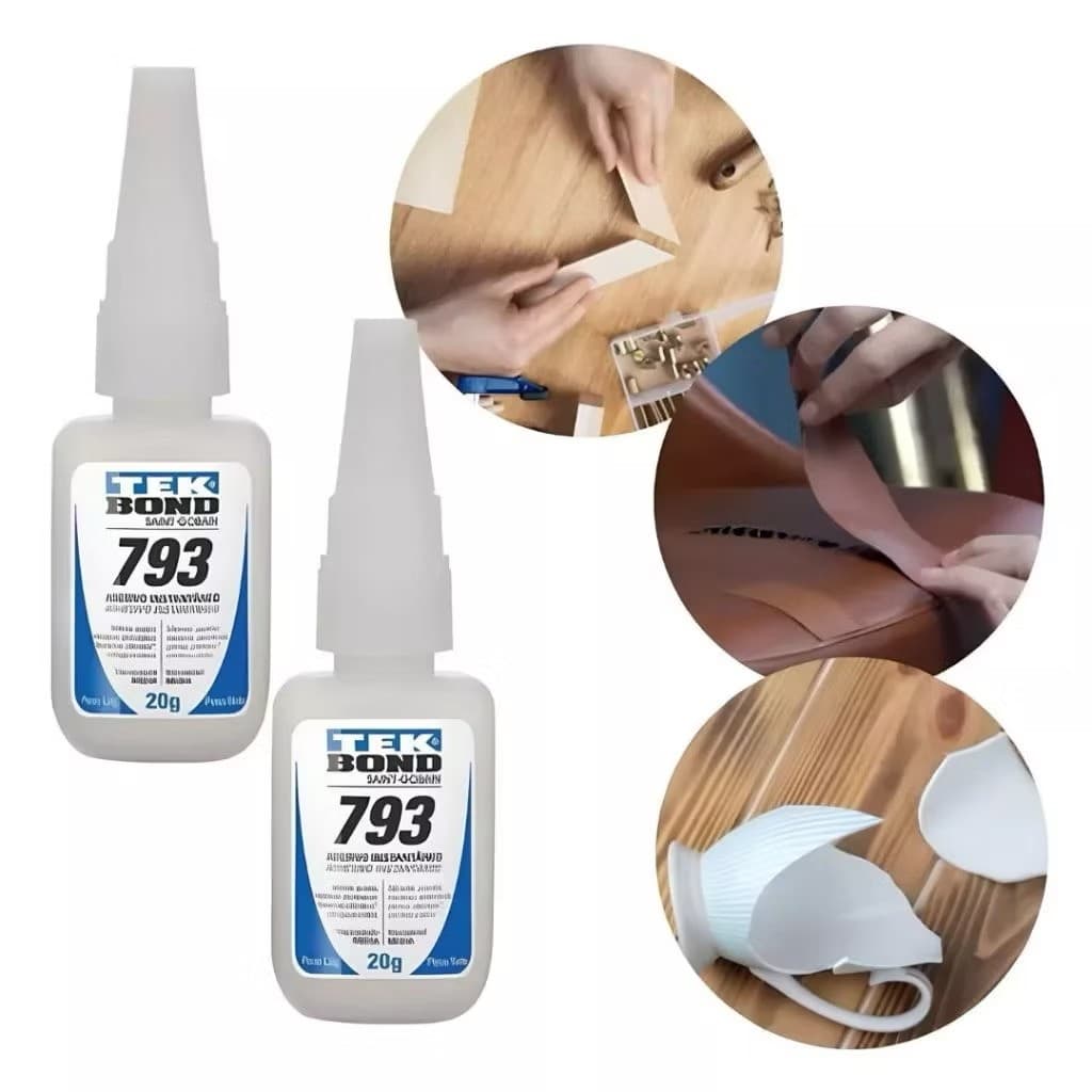 Cola Instantânea TEK BOND 793 (20g) Adesivo Uso Profissional e Doméstico