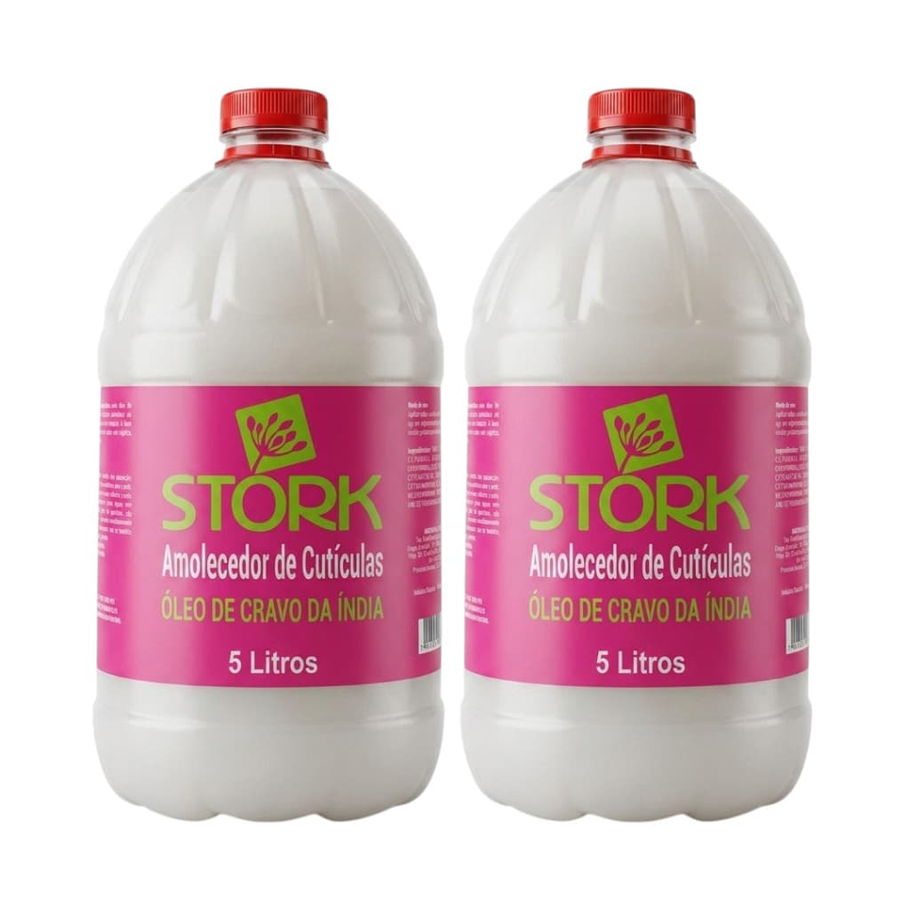 KIT Amolecedor de cutículas stork com óleo de cravo da índia 5 litro (2 unidades)