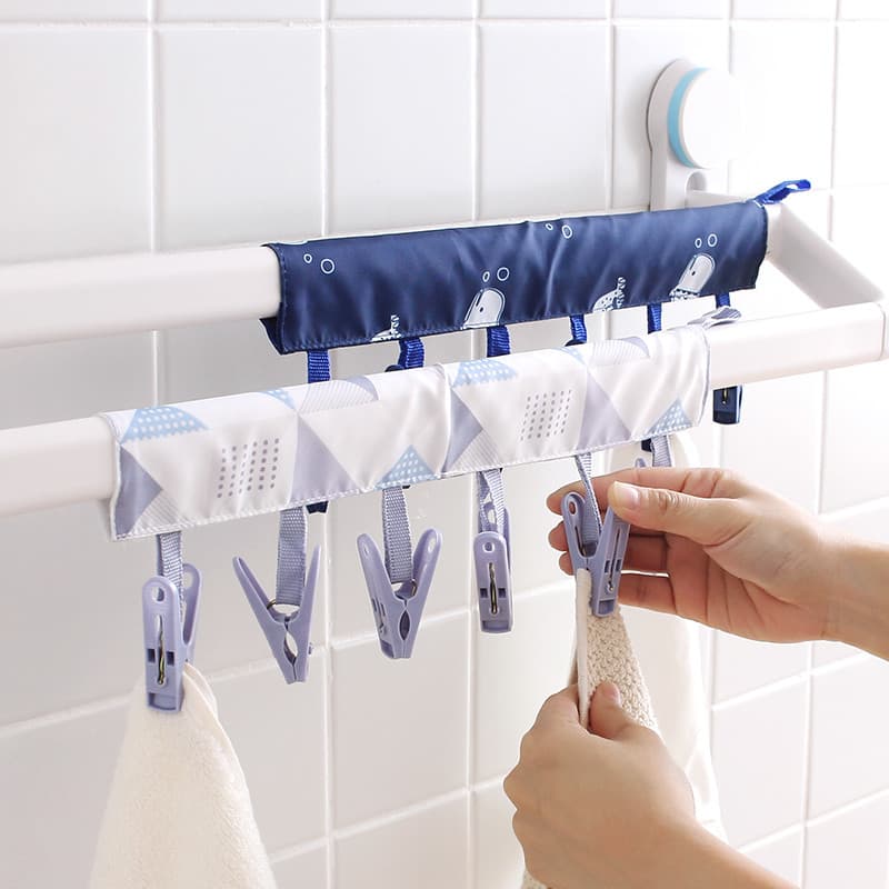 Cabide dobrável de tecido portátil, viagem de negócios, secagem de roupas, ferramenta útil, prendedor de roupa, Hotel, v