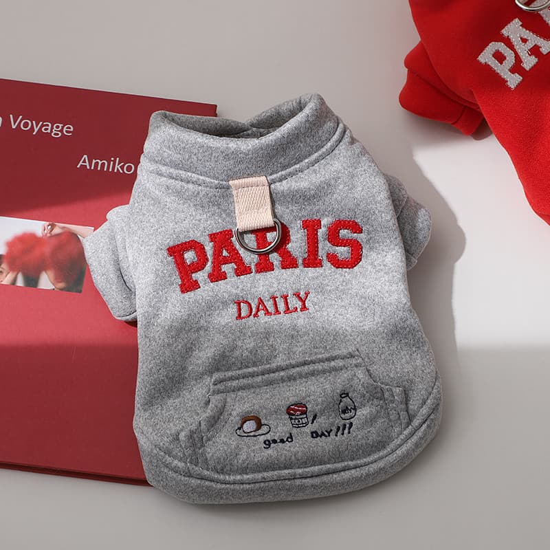 Roupas para cães 2026 inverno novos produtos filhotes de pelúcia podem tração manter forro de lã quente de manga curta b