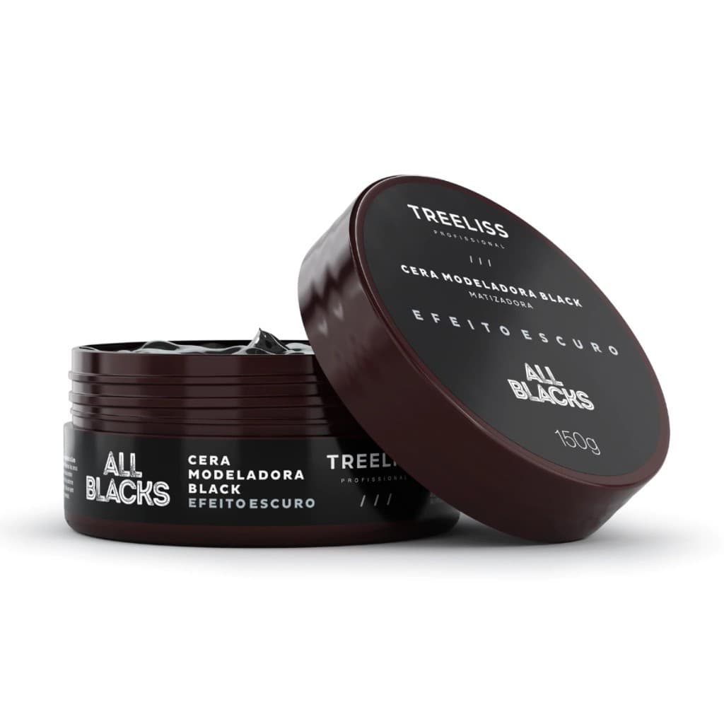 Cera Modeladora  Black All Blacks 150g Cera Efeito Escuro - Treeliss Profissional
