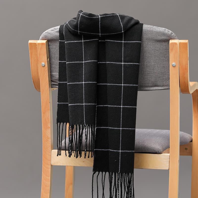 Lenço De Inverno Xadrez Feminino Masculino Unissex Xale Envoltório Quente Silenciador Moda Caxemira hijab pashmina Borla