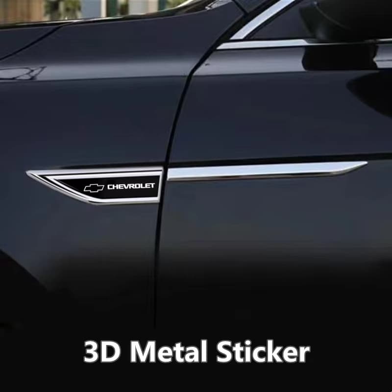 Liga De Metal Porta Do Carro Fender Adesivo Emblema Proteção Corpo Para Chevrolet