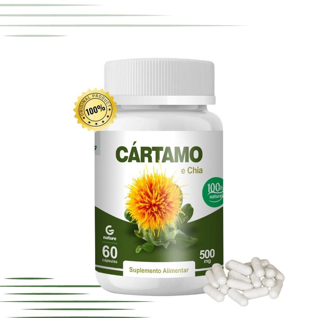 Cártamo E Chia 500mg 60 Cápsulas Genature Premium