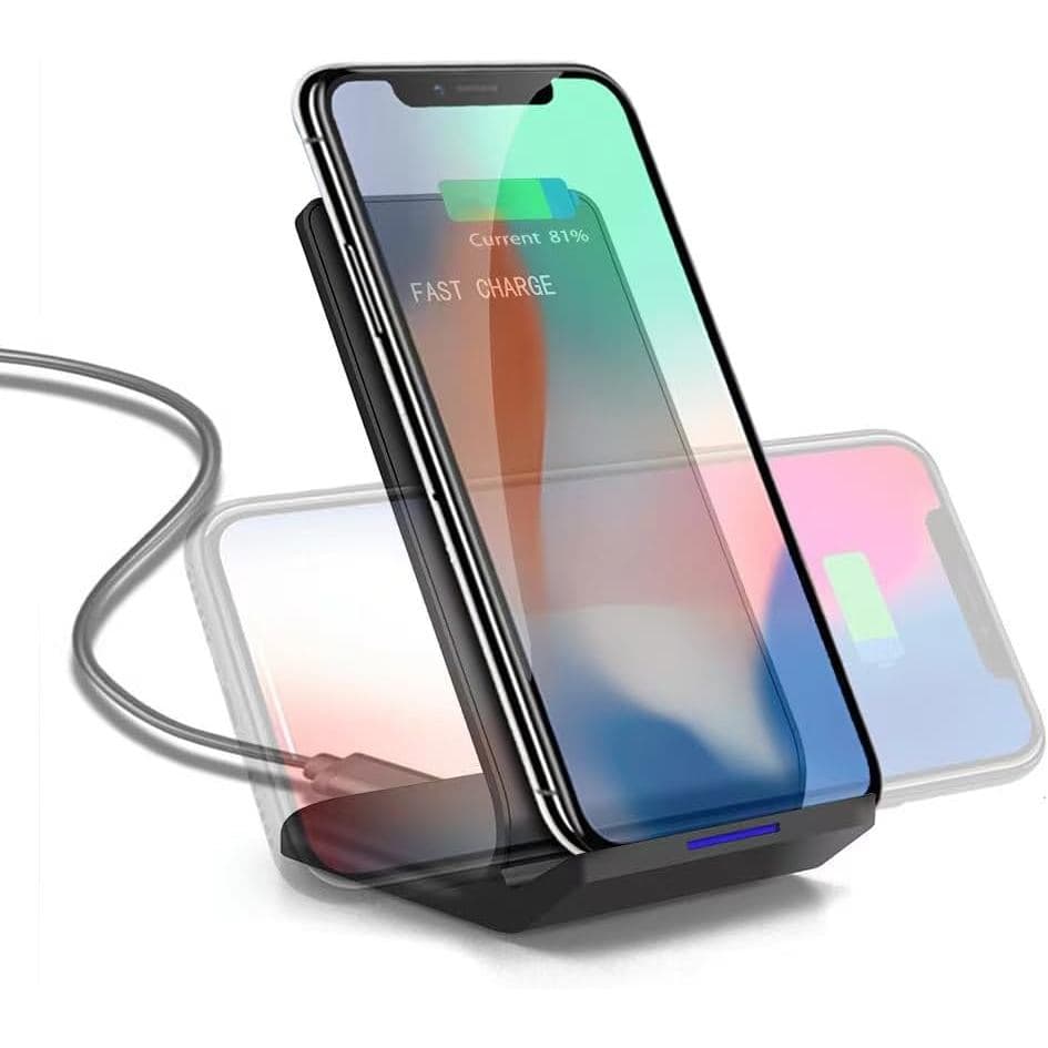 Estação de Carregamento Sem Fio, Estação de Carregamento Sem Fio Rápida de 15W com Luz Adaptativa Amiga do Sono, Compatí