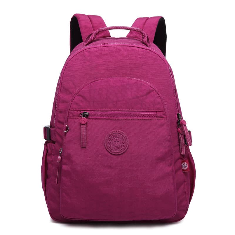 All-Match moda mochila prática saco de viagem novo estilo lavado náilon mochila das mulheres dos homens saco de escola p
