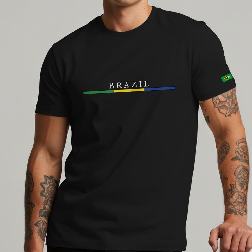 Camisa Masculina Brasil Brazil Casual Streetwear Camiseta Futebol