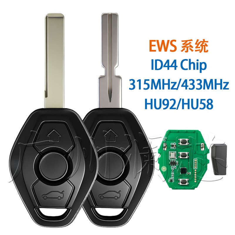 Adequado para BMW EWS 330 X5 Z4 325 525 chave de controle remoto reto 433/315MHZ ID44