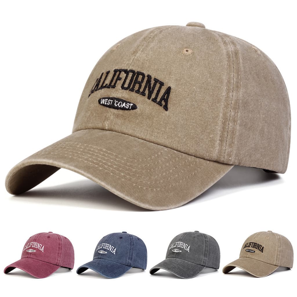 [Estoque pronto] Novo estilo All-Match carta bordado boné primavera verão marca de rua estilo Retro macio topo boné de b
