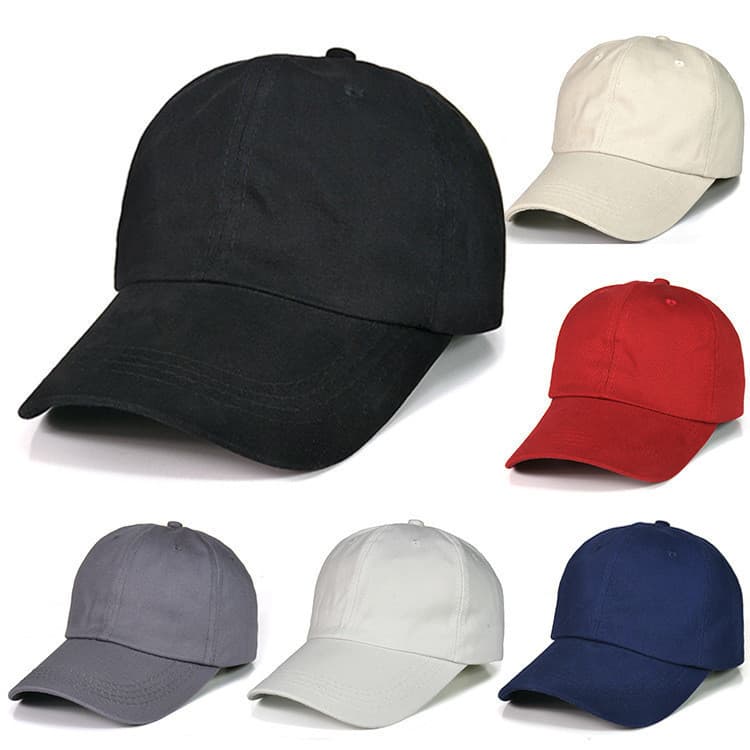 Boné de beisebol com placa de luz em branco, Top macio, sem forro, boné Casual simples de algodão puro, boné masculino