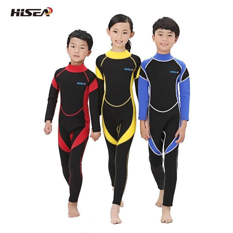 Haisheng 2.5MM maiô infantil terno de mergulho de uma peça de manga comprida maiô quente protetor solar jaqueta de mergu