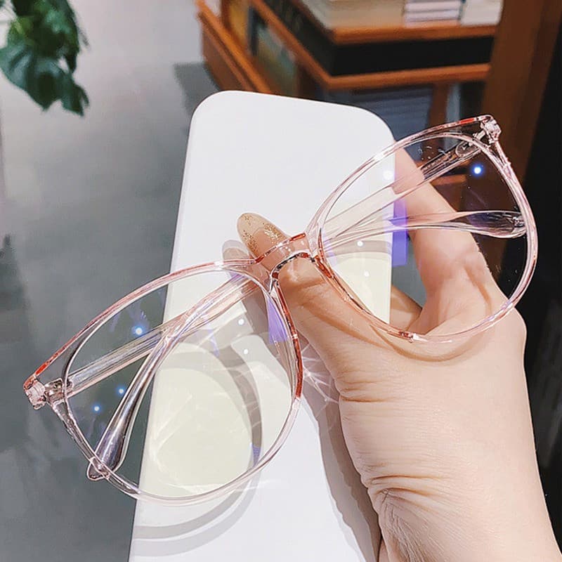 Óculos Femininos Leves Anti-Luz Azul e Anti-Radiação para Computador com Lentes Substituíveis