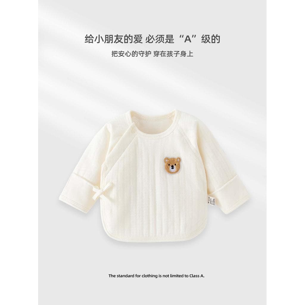 Roupas de meia volta bebê outono inverno classe A recém-nascido acolchoado topo masculino feminino bebê Diagonal manga c