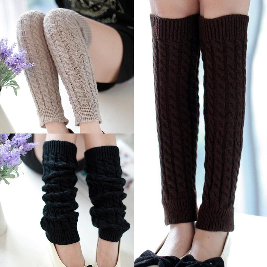 1/2/3 Meias Longas Bota Fibras Acrílicas Confortáveis De Usar Uniforme Perna Linha Cosplay Malha Mais Quente JK