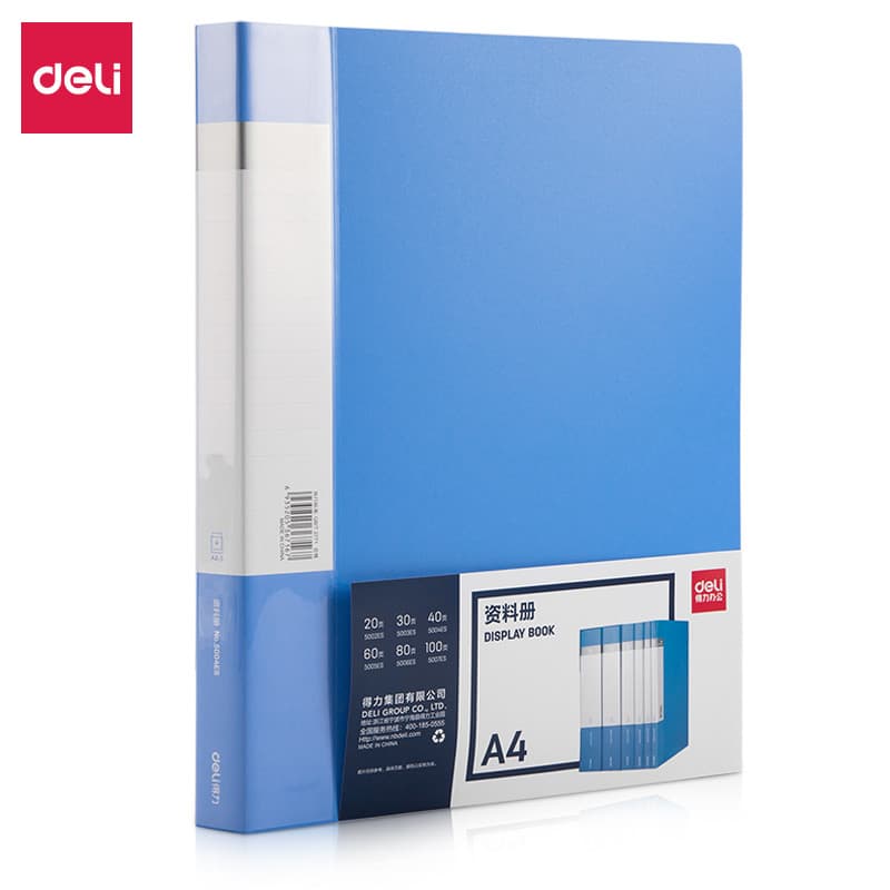 Deli 5004ES inserir livro de informações 40 páginas pasta multicamadas pasta de papel de teste pasta de uso do estudante